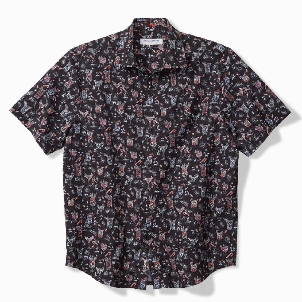 Tommy Bahama Men's Bahama Coast Boozy Nights IslandZone Shirt Small NWT